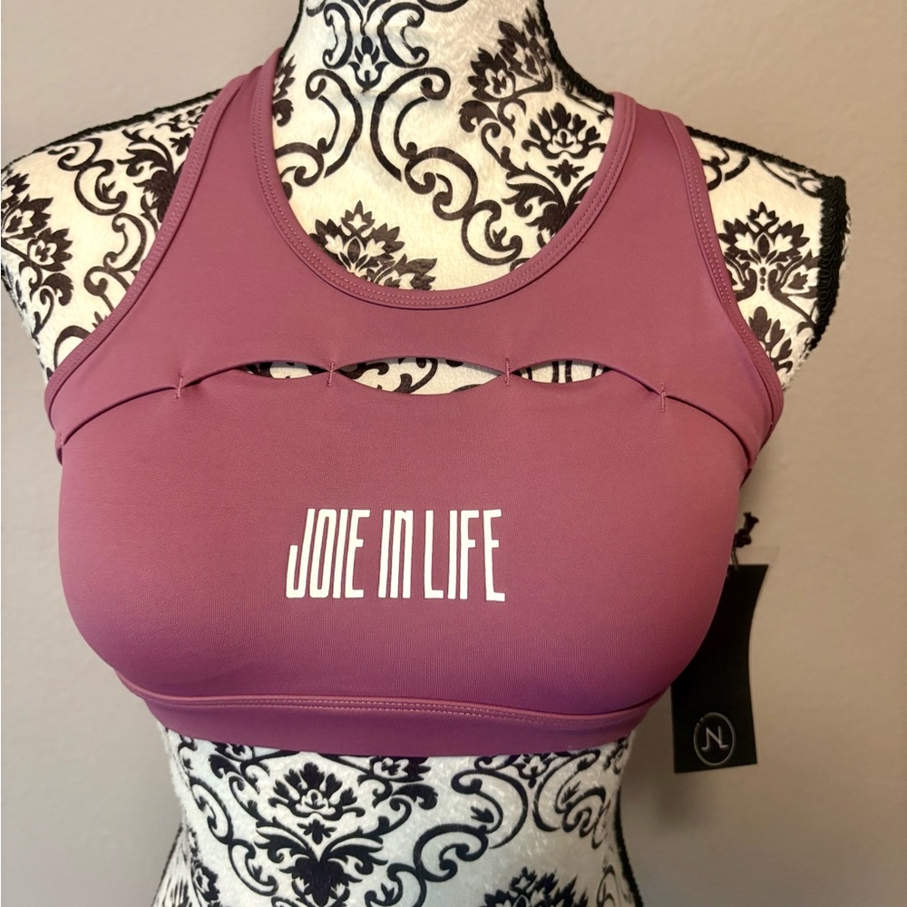 JOIE IN LIFE Purple Cross Over Sports Bra - Picture 4 of 6